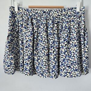 RALPH LAUREN Floral Blue and White Viscose Skirt